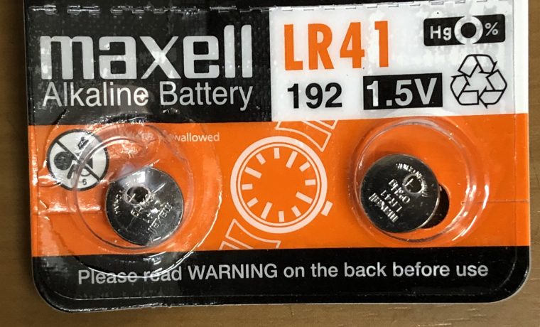 体温計用の電池LR41