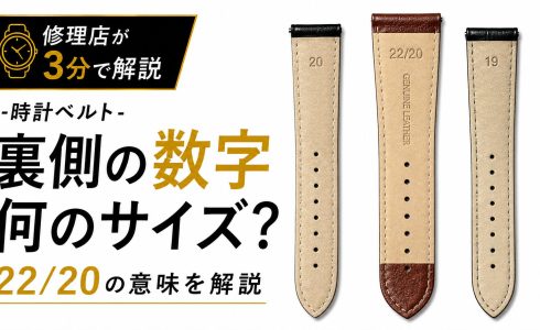 時計ベルト裏の数字とサイズ表記の見方を解説するアイキャッチ画像